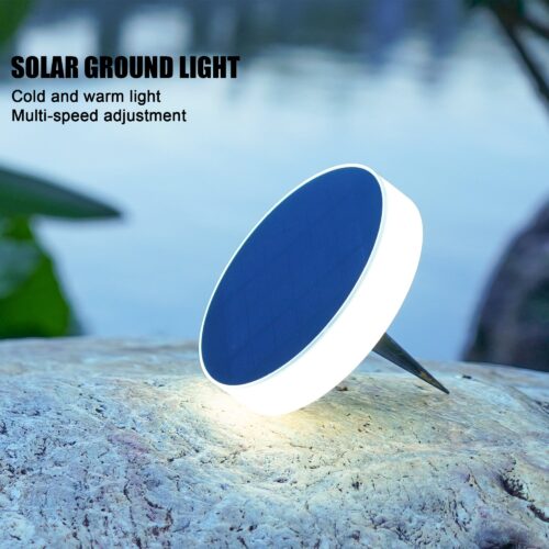 Opasolar XXL Size Outdoor Solar Ground Lights Wall Lights Waterproof 2200mah 18650 Li-ion battery , Garden Lights, Disk Lights,Landscape Lighting for Pathway, Yard, Deck, Patio, Walkway - Opasolar