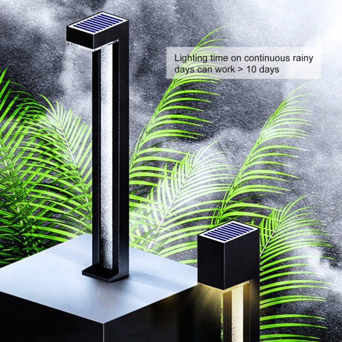 How much sunlight does a solar light need to stay on all night?